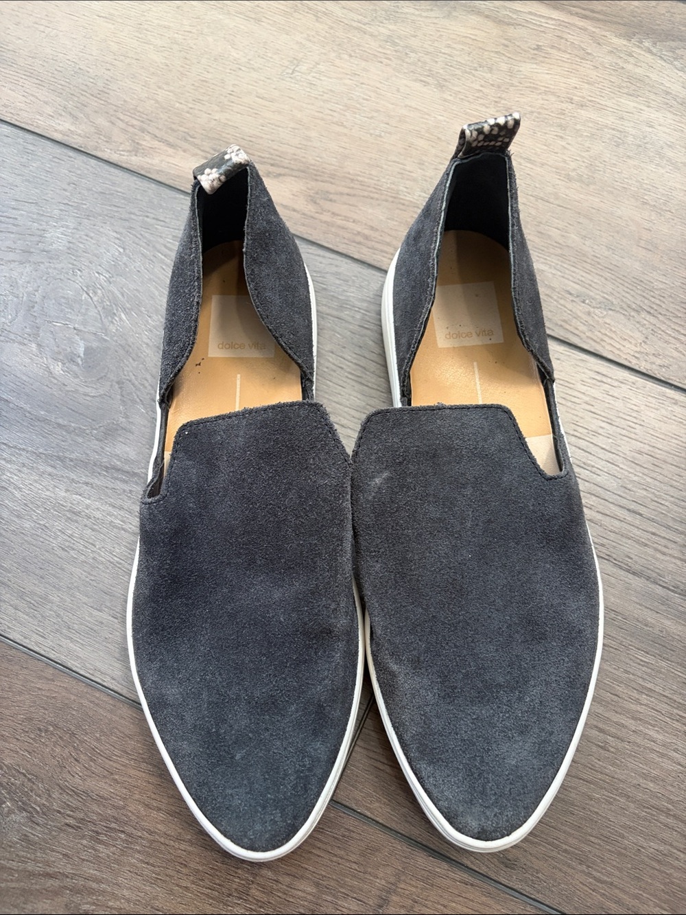 Dolce Vita Women's Charcoal Suede Slip-On Sneakers